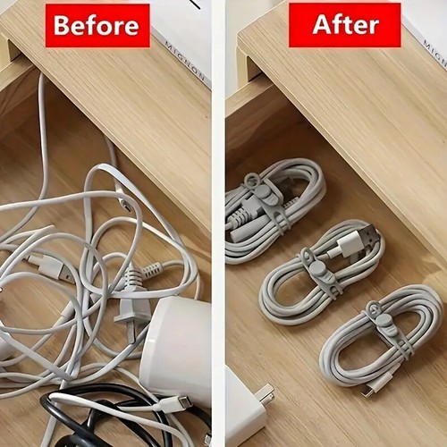New Cable Holder Winder Clip Cord Organiser Organizer Ties Headphone Mobiles UK - 第 21/63 張圖片