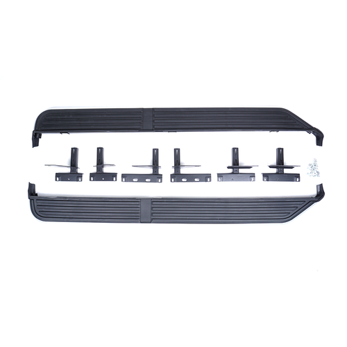 Side Steps For Land Rover Discovery 3/4 Running Boards Black/silver 2005-2015 UK - Picture 2 of 13