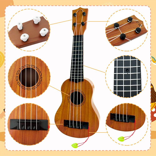 Kids Toy small Ukulele Guitar,Classical 17Inch 4 String Mini Children Guitar wi - Picture 3 of 7