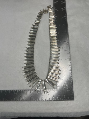 Schwere Taxco konkave Gliederkette Modernist Sterlingsilber 134 Gramm (NN1614) - Bild 7 von 8