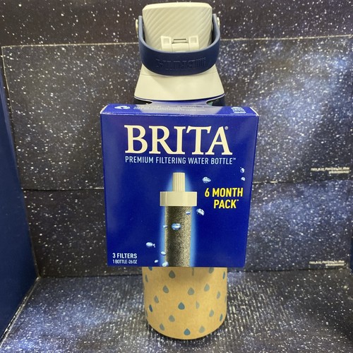 BRITA Premium Filtering Water Bottle 26 Oz - With 3 Filters - BPA-Free - NEW - Picture 3 of 5
