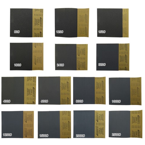 Wet and Dry Sand Paper 230x280mm Mixed Assorted Grit80-2500 Car Paint Sandpaper - Foto 3 di 4