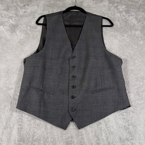 John Varvatos Weste Herren Large grau Wollmischung elegante Karriereweste