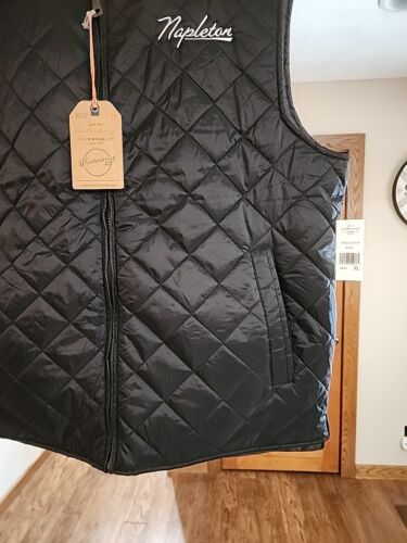 Weatherproof Vintage Mens XL Black Diamond Quilted Vest - 207359 W Tags Vest - Picture 3 of 12