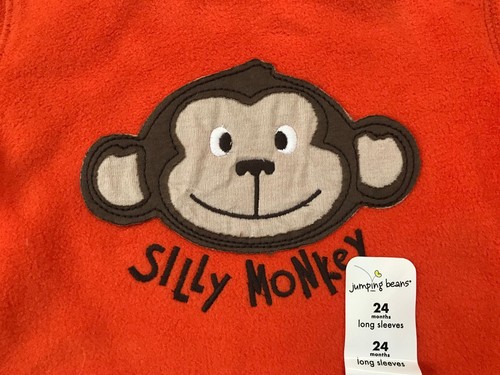 NWT SILLY MONKEY Soft Fleece Pullover Top Sz 24 Months by JUMPING BEANS - Picture 2 of 2