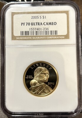 2005 S $1 Sacagawea Proof Dollar ~ NGC PF70 Ultra Cameo - 2 Available