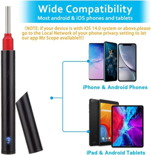 Helidallr Ear Wax Removal Tool Kit FHD 1080P Ear Camera Wireless Otoscope 6-a.. - Picture 3 of 8