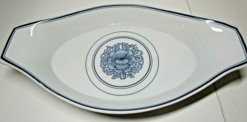 Georges Briard Blue Dynasty Au Gratin Serving Dish Floral Design Vintage  - Picture 6 of 10