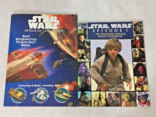 Star Wars Attack of the Clones Ship Schematics Punch-Out Book & Phantom Menace - Imagen 5 de 16