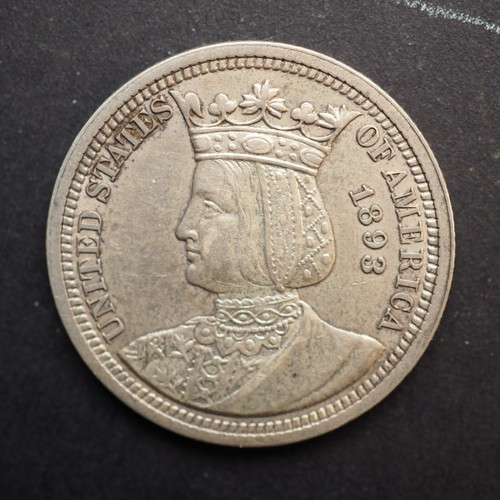 1893 ISABELLA Comm. Silber Quarter Dollar KOSTENLOSER VERSAND! M6895