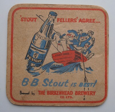 VINTAGE BIERMATTE, BB STOUT BIRKENHEAD BRAUEREI CO LTD, STOUT FELLERS STIMMEN ZU