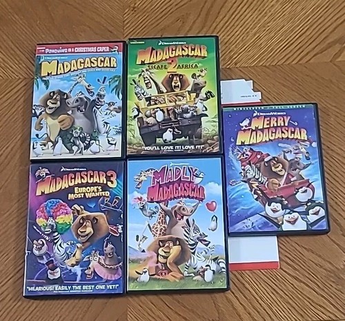 Madagascar TRILOGY 5 DVD MOVIE Collection 1 2 3 & MERRY & MADLY MADAGASCAR - Bild 2 von 18
