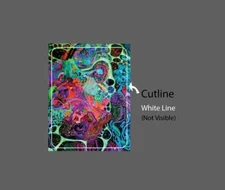 Spilled Paint Sticker Abstract Waterproof Art Artist Painting Gift NEW