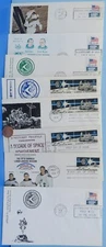 NASA Envelope POSTAL COVER Lot of 8 vtg APOLLO 15 Scott Worden Irwin MA25e