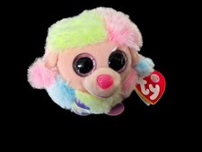 Ty Puffies Beanie Baby RAINBOW The Poodle Dog 2020 With Tags