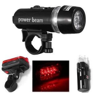 Cycling-Bike-Bicycle-5-LED-Back-Rear-Tail-Head-Light-Lamp-Safe-Flashing-Warning