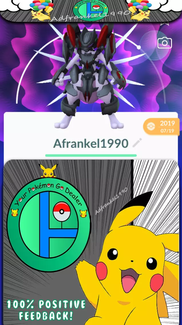 Pokémon Go Armored Mewtwo Costume (1 MILLION STARDUST UNREGISTERED TRADE  ONLY!)