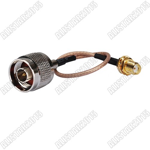 N Male Plug to SMA Female Jack Bulkhead Nut Connector Pigtail Coax Cable RG316 - Picture 2 of 3