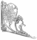Bright Chrome Floral Shelf Bracket, Perfect for Sinks, Shelves, and Cisterns