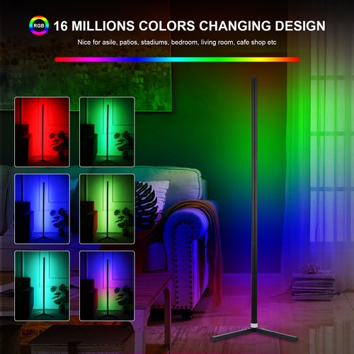 LED Floor Lamp, Corner Light Standing Lamp RGB Modern Smart BT App Remote W5Y8 - Picture 4 of 10
