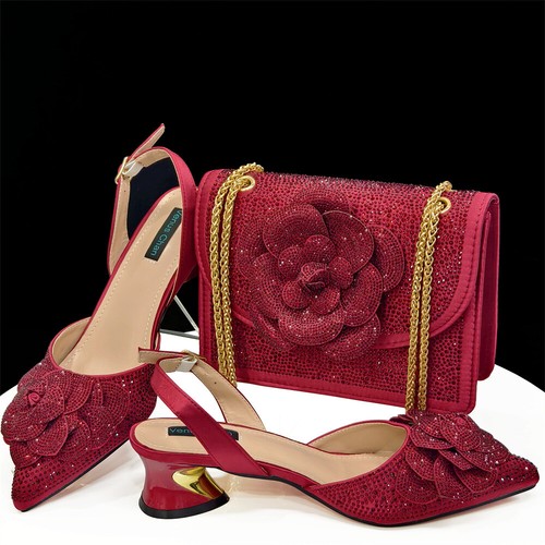 Shoes And Bag Set Designer African Italian Party Shoes With Matching Bag Sandals - Picture 4 of 13