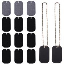1box 30pcs Acrylic Keychain Blanks Black Ornaments Blanks Rectangle Disc