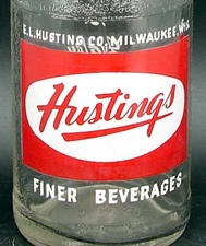 Hustings; E.L. Husting Co.; Milwaukee, Wis.; 2-color ACL soda pop bottle
