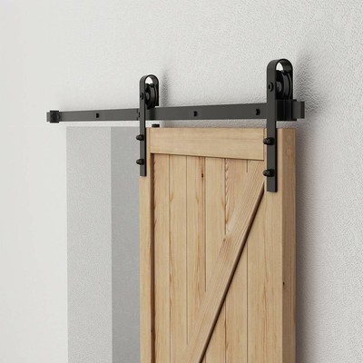 6ft Sliding Door Track J Shape Roller Hardware Kit Floor Guide W