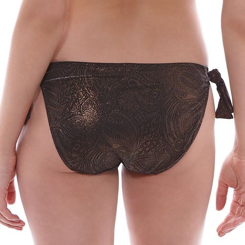 Fantasie St Barts Mid Rise Scarf Tie Bikini Brief/Bottoms 6181 Bronze - Picture 2 of 2