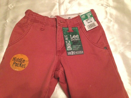 Lee Dungarees: Boy' Slim-fit Chino Pants, Reg & Slim: "Lava" 10R,12R - Picture 2 of 6