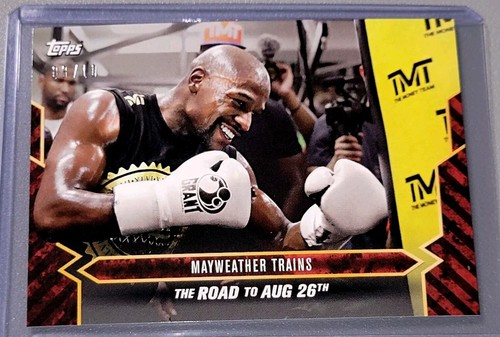 2017 Topps On-Demand #19R Floyd Mayweather #03/10 Conor McGregor Red Parallel - 第 1/2 張圖片