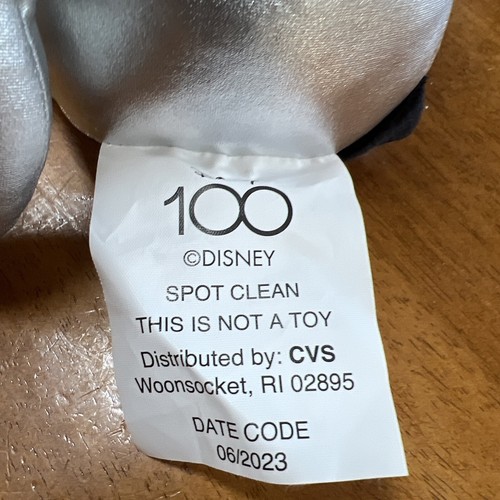 Disney 100 Mickey Mouse Peluche 12"" Banco 100 Totalmente Nuevo con Etiquetas Envío Gratuito - Imagen 5 de 8