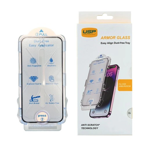 For iPhone 15 15Pro Tempered Glass Screen Protector With Easy-Installation Tool - Picture 2 of 6
