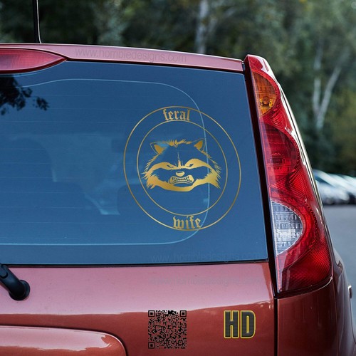 Feral Wife vinyl decal sticker, Funny Sticker Decal,feral wife decal,SUV window - Picture 33 of 109