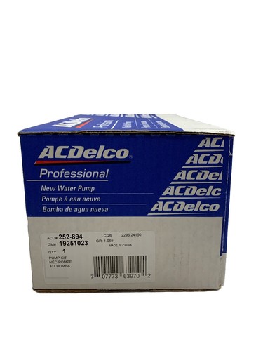 Engine Water Pump fits 2004-2006 Dodge Sprinter 2500,Sprinter 3500 ACDELCO PROF - Picture 2 of 5