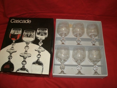 Cascade Czech crystal Bohemia Vintage 190ml Cordial wine liquor Glasses 6 mcm - Picture 4 of 8