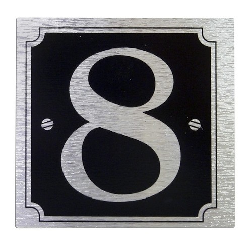 Self-Adhesive Silver on Black Sticker Wheelie Bin Door Numbers 0-9 Quality 3" - Picture 10 of 11