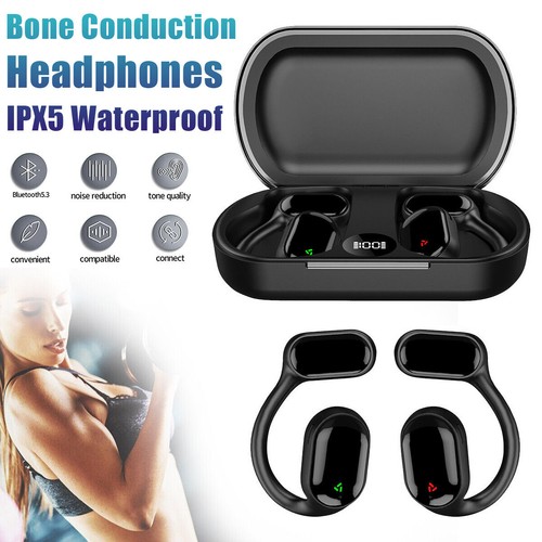 Wireless 5.3 Bluetooth Outdoor Bone Conduction Headphones Earbuds Sport Earbuds⭐