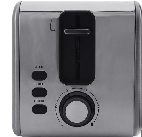 Toaster 2 Slice Electric Stainless Steel with Wide Slots Crumb Tray Toast Slot - Picture 5 of 5