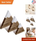 3-Piece Rustic Mountain Shelf Decor Set - Charming Wooden Adventure Signs