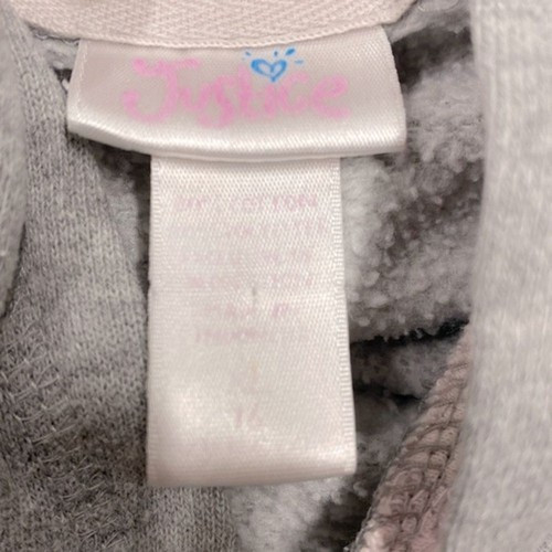Justice grey dance sweatshirt hooded size XLarge/16 girls - Picture 5 of 6
