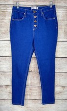No Boundaries Women's Juniors 13 High Rise Skinny Jeans Button Jegging EUC