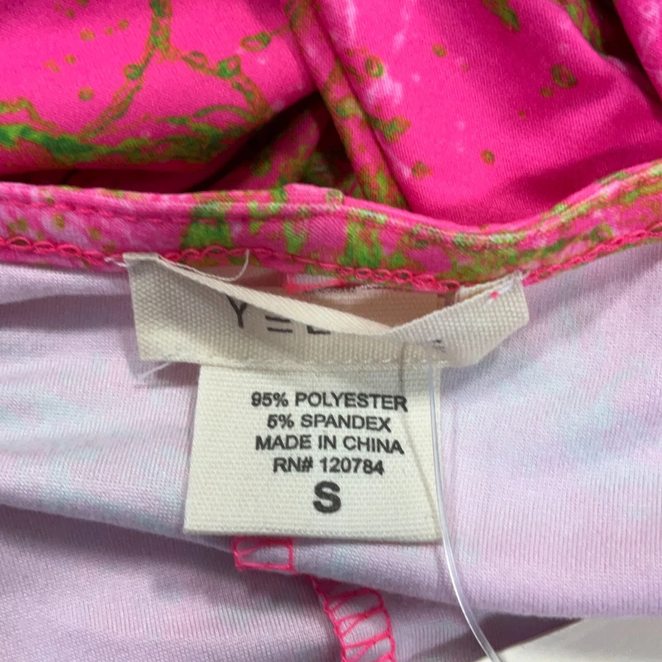 Yelete мини-платье женщин размер маленький розовый короткий рукав Fit & Flare трапециевидный - Изображение 4 из 4