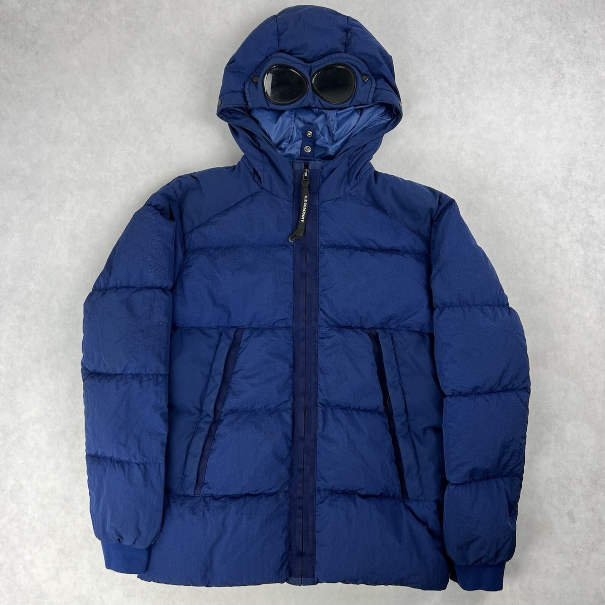 CP Company Down Goggle Puffer Jacket Junior Age 14 Coat Navy