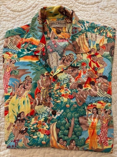 Vtg Blue Hawaii -Hawaiian Aloha Shirt Eugene Savage Avanti Spooner Kahala Luau L - Picture 13 of 13