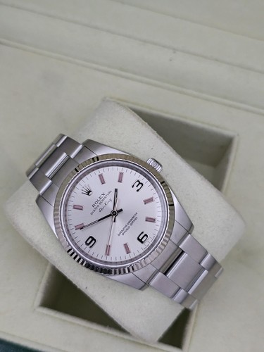 Rolex Airking Watch, Ref 114234 2012 Box & Papers with Arabic 3,6,9 Silver Dial - Picture 3 of 17