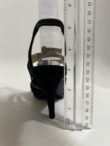 Vtg Gianni Versace 1991 Black Suede Byzantine Cross Slingback Heels 36 - Picture 12 of 20