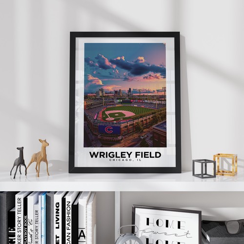 Wrigley Field, Chicago - Travel Poster, Chicago Cubs, Baseball, Gift for Him - Picture 7 of 10