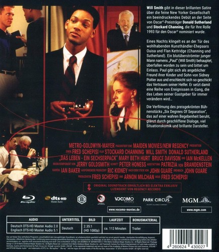 Six Degrees of Separation (1993) - Blu-ray - New & Sealed - Will Smith - Picture 2 of 2