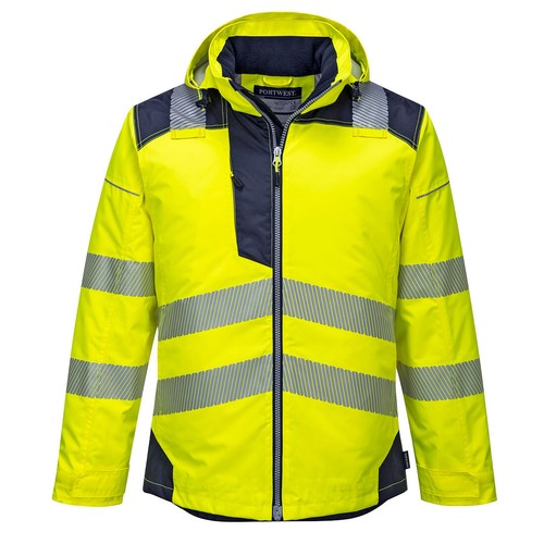 Portwest Herren Hi Vis Winterjacke PW3 wasserdicht Outdoor Stepp gefüttert Mantel T400 - Bild 3 von 22
